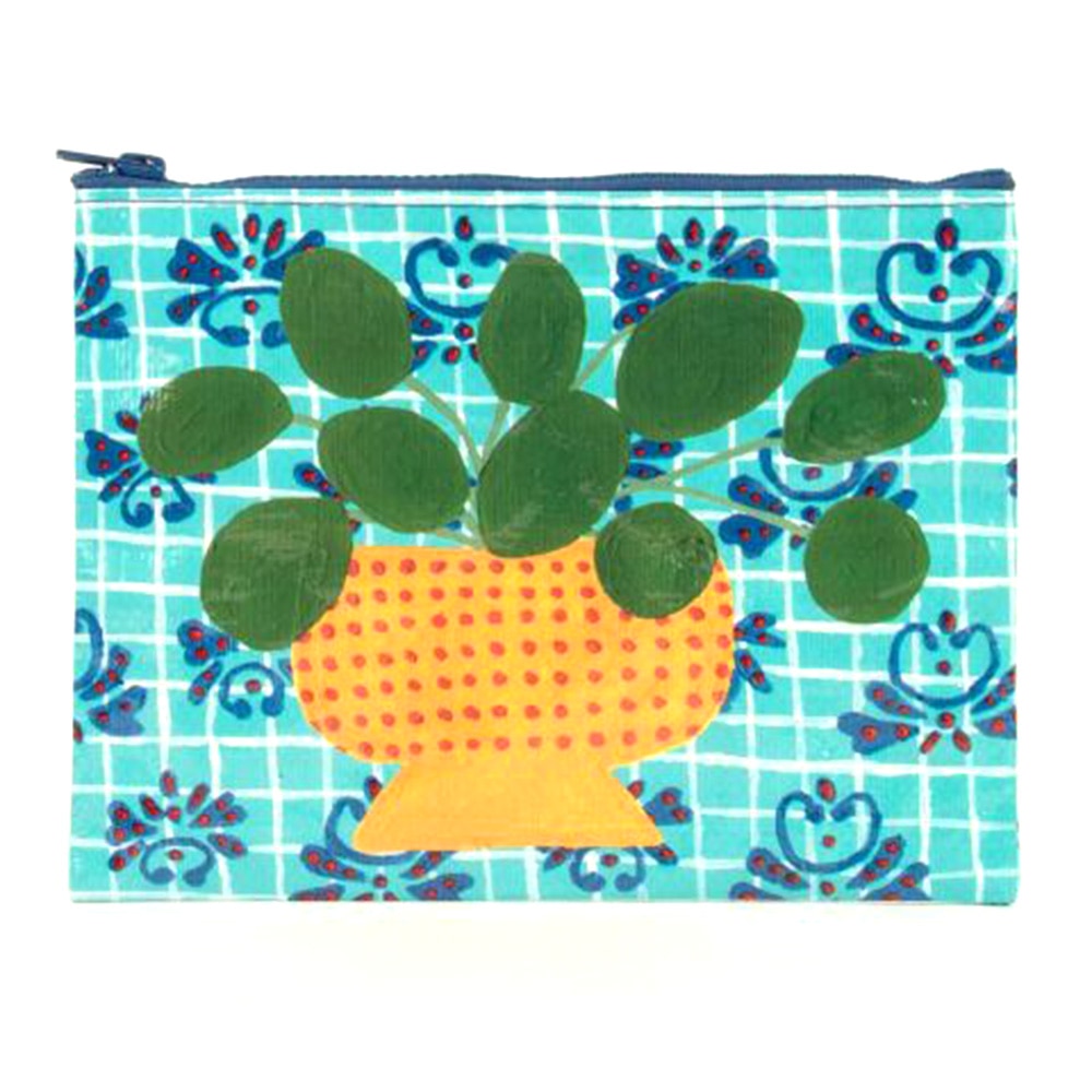 BlueQ, Pouch, Art & School, 7.25"x9.5", Zipper Pouch, Pretty Plant, 456709